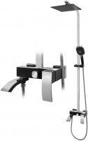 Душевая система Hansberge CUBITO H5077BC Черный хром