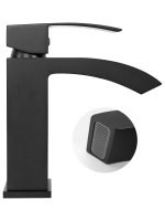 Cмеситель для раковины Hansberge CUBITO H1077BL Черный матовый