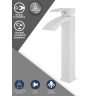 Cмеситель для раковины Hansberge CUBITO H2077WW Белый Cмеситель для раковины Hansberge CUBITO H2077WW Белый