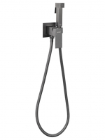 Смеситель встраиваемый с гигиеническим душем Hansberge CUBITO H3077BG Графит
