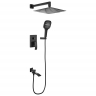 Душевая система Hansberge CUBITO H6077BL Черный матовый